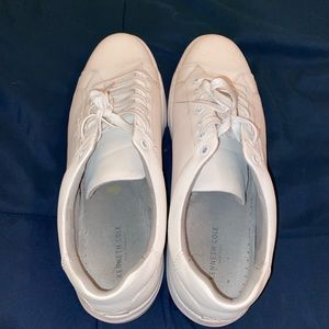 Kenneth Cole all white sneakers, wore